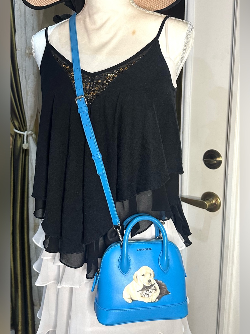 Balenciaga Puppy and Kitten Ville Bag Leather XXS